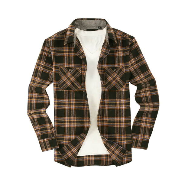 Alex Vando Mens Button Down Shirts Regular Fit Long Sleeve Casual Plaid Flannel Shirt